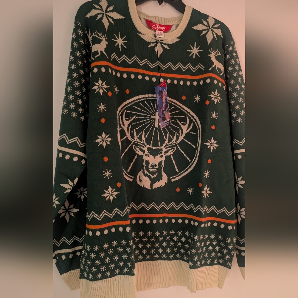 Green Deer Pattern Sweater